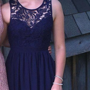 Formal Long Navy Dress